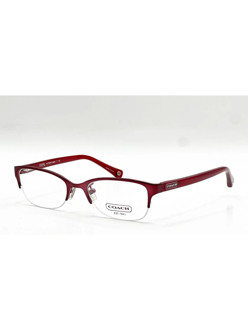 Coach HC 5046 9134 Satin Burgundy Rectangle Authentic Eyeglass Frames 50-18-135